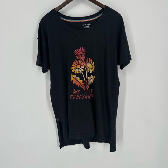 Anthropologie Pilcro Lane Lloyd We Are Everywhere Graphic Oversized Tee Small - Picture 2 of 11